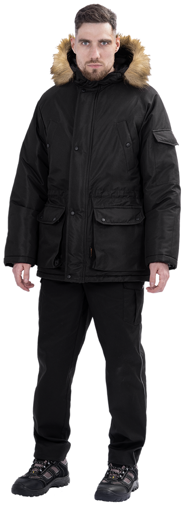 Куртка мужская ФОРПОСТ зимняя для защиты от пониженных температур механических воздействий и ОПЗ, черная Кур 209