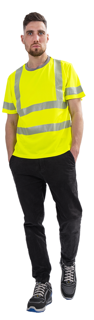 Футболка короткий рукав (СФ-3), Со - 2-й класс защиты, флуоресцентный желтый