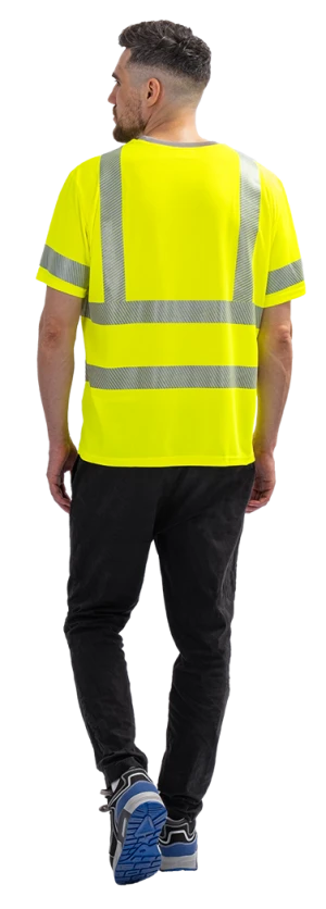 Футболка короткий рукав (СФ-3), Со - 2-й класс защиты, флуоресцентный желтый
