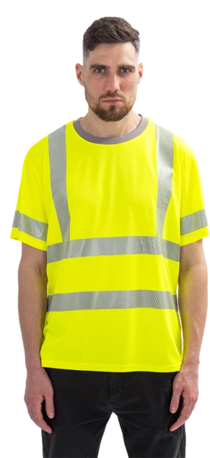 Футболка короткий рукав (СФ-3), Со - 2-й класс защиты, флуоресцентный желтый
