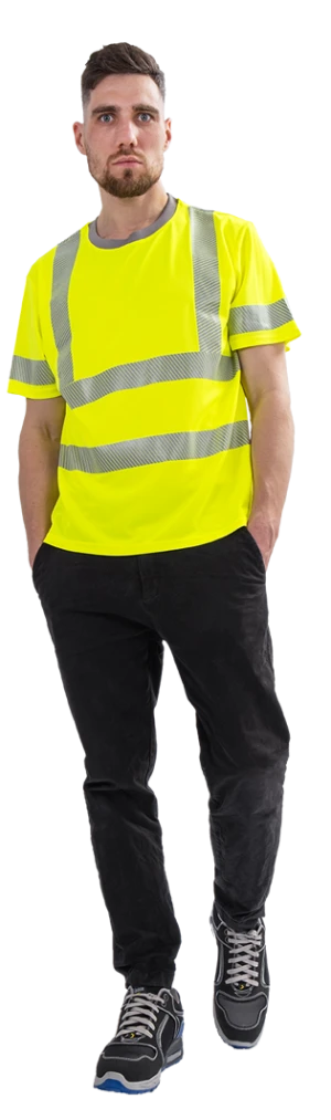 Футболка короткий рукав (СФ-3), Со - 2-й класс защиты, флуоресцентный желтый