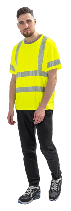Футболка короткий рукав (СФ-3), Со - 2-й класс защиты, флуоресцентный желтый