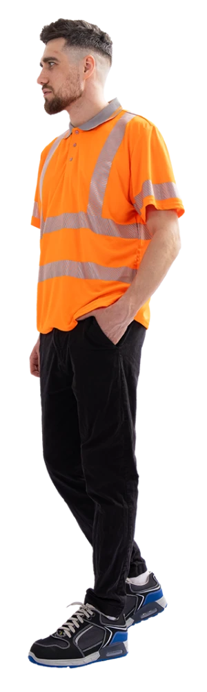 Рубашка ПОЛО(СП-3), Со - 2-й класс защиты, флуоресцентный оранжевый