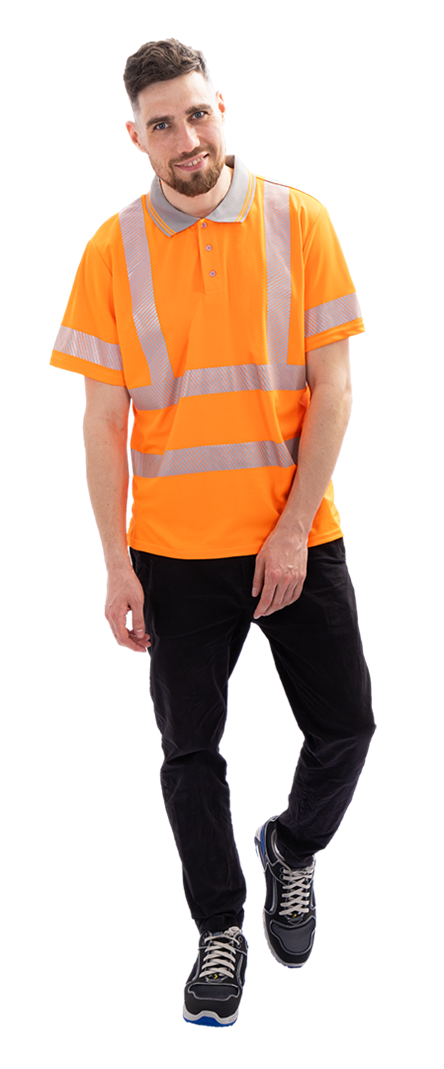 Рубашка ПОЛО(СП-3), Со - 2-й класс защиты, флуоресцентный оранжевый