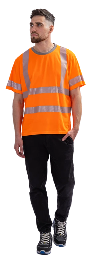 Футболка короткий рукав (СФ-3), Со - 2-й класс защиты, флуоресцентный оранжевый