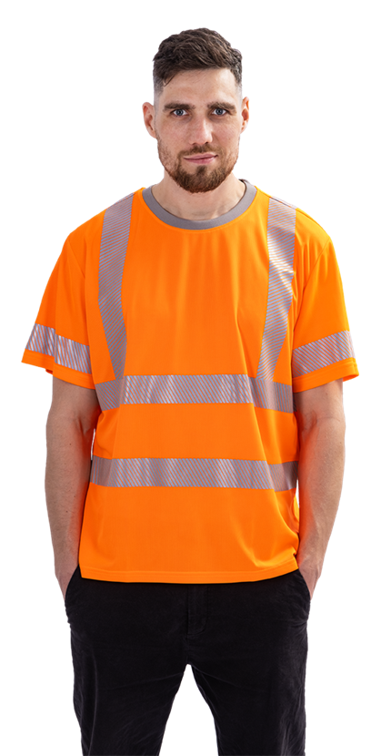 Футболка короткий рукав (СФ-3), Со - 2-й класс защиты, флуоресцентный оранжевый