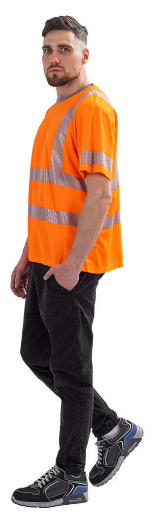 Футболка короткий рукав (СФ-3), Со - 2-й класс защиты, флуоресцентный оранжевый