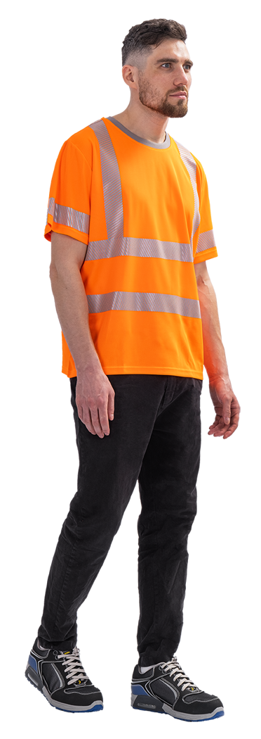 Футболка короткий рукав (СФ-3), Со - 2-й класс защиты, флуоресцентный оранжевый