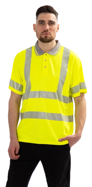 Рубашка ПОЛО(СП-3), Со - 2-й класс защиты, флуоресцентный желтый
