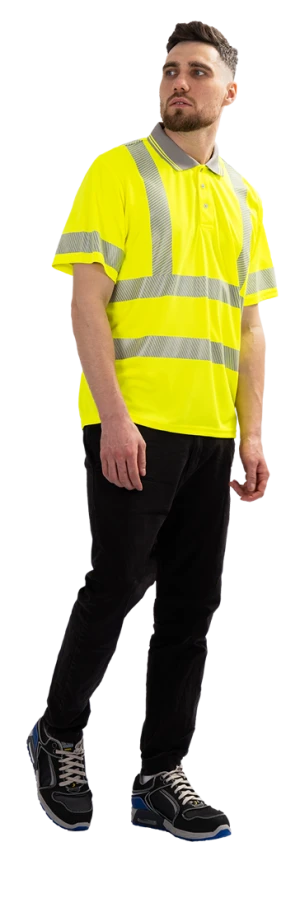 Рубашка ПОЛО(СП-3), Со - 2-й класс защиты, флуоресцентный желтый