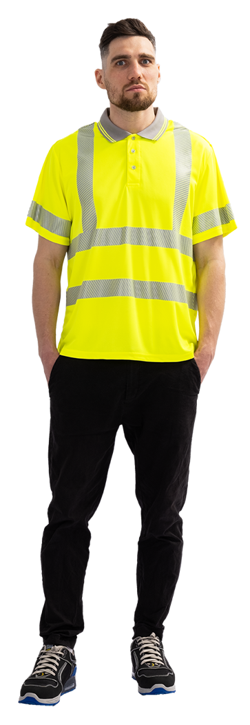 Рубашка ПОЛО(СП-3), Со - 2-й класс защиты, флуоресцентный желтый