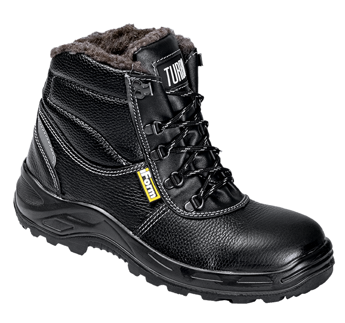 Ботинки TURBO с КП шерст. мех, хромовые ПУ/нитрил (Бот. 115)