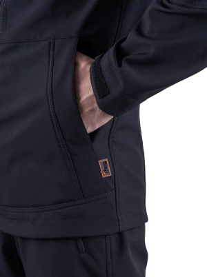 Куртка СОФТШЕЛЛ, черный-красный Кур 903