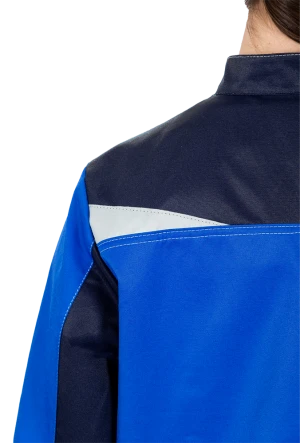 Костюм женский КМ-10 ЛЮКС от механических воздействий и ОПЗ (куртка, брюки), василек/синий Кос 065