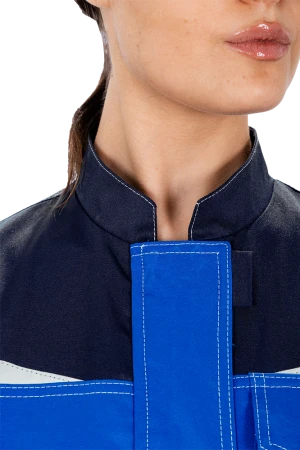 Костюм женский КМ-10 ЛЮКС от механических воздействий и ОПЗ (куртка, брюки), василек/синий