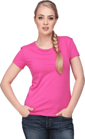 Футболка с лайкрой женская розовая Бел 552.03