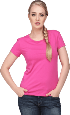 Футболка с лайкрой женская розовая