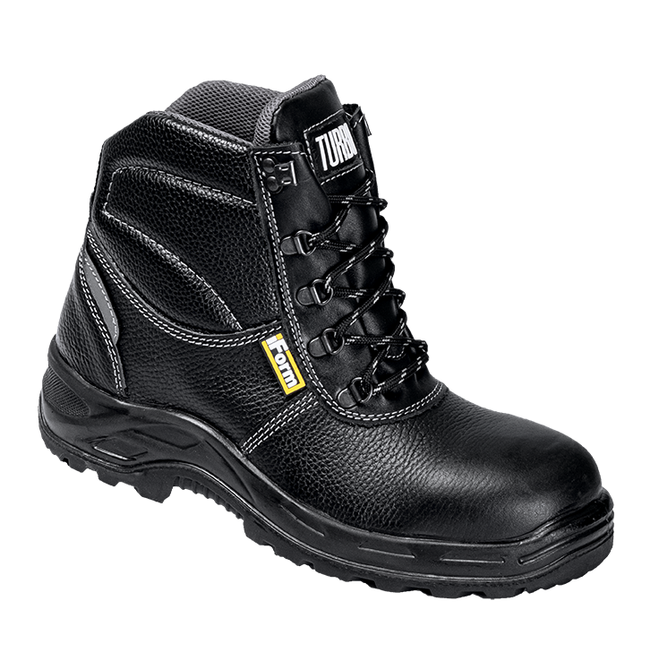 Ботинки TURBO с КП и КС, хромовые ПУ/нитрил (арт. А-113 TURBO КП ПУ/н КС / А - 102 кп,сетка,кс,ПУ/н / 113КП кевларовая стелька /  М122)