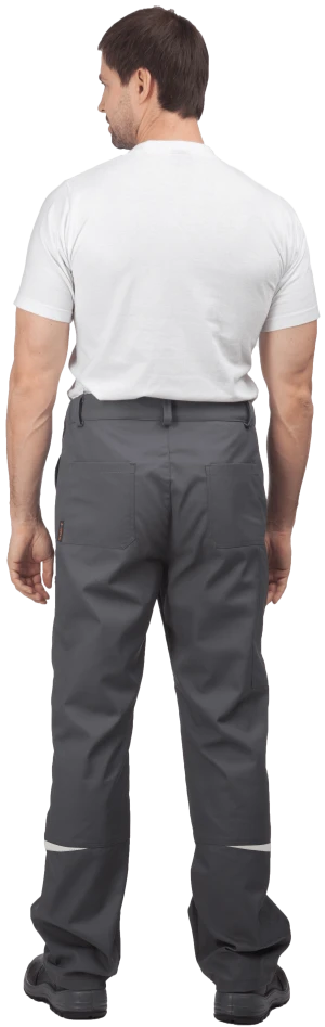 Костюм мужской ФОРСАЖ от механических воздействий и ОПЗ (куртка, брюки), серый/черный Кос 593