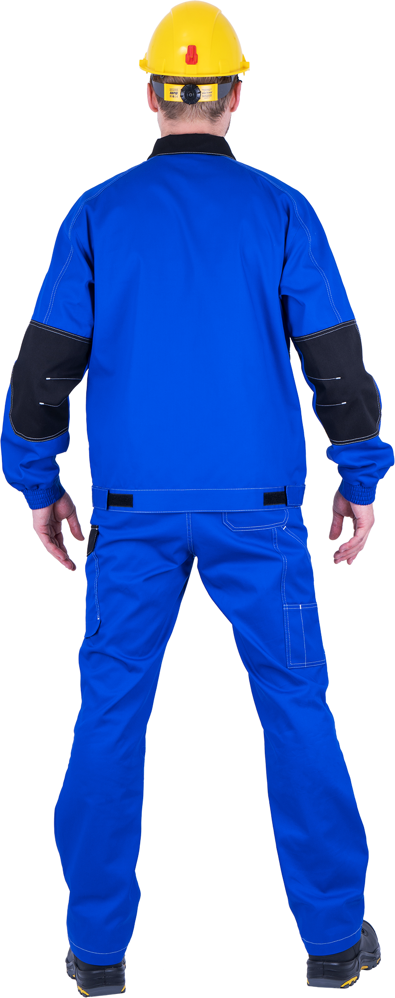 Костюм мужской ПРАКТИК от механических воздействий и ОПЗ (куртка, полукомбинезон), василек/черный Кос 025