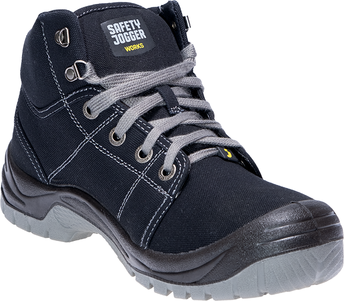 Ботинки DESERT (ДЕЗЕРТ) с МП и МС, текстиль ПУ/ПУ (черный/BLK)