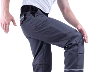 Брюки мужские ХАЙ-ТЕК от механических воздействий и ОПЗ, серый/красный/черный Брю 719