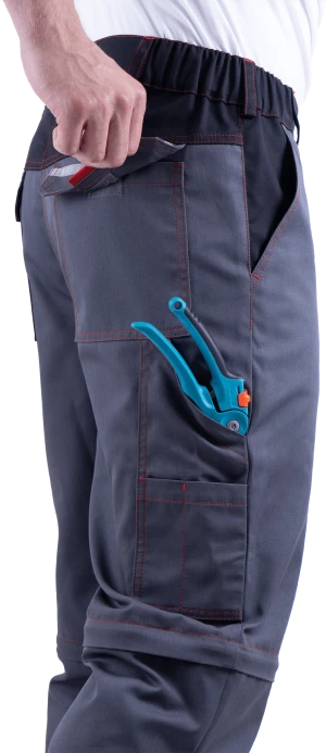 Брюки мужские ХАЙ-ТЕК от механических воздействий и ОПЗ, серый/красный/черный Брю 719