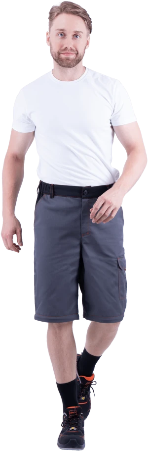 Брюки мужские ХАЙ-ТЕК от механических воздействий и ОПЗ, серый/красный/черный Брю 719