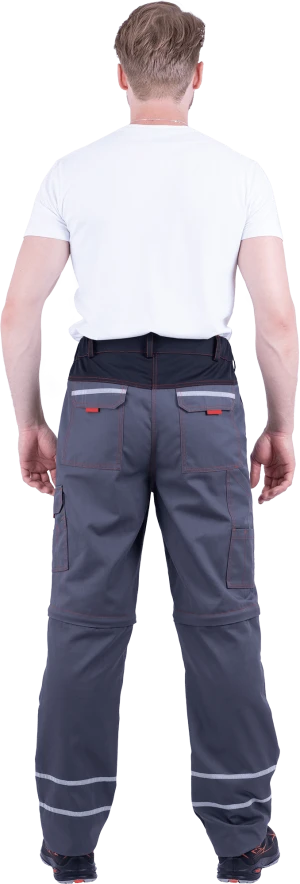 Брюки мужские ХАЙ-ТЕК от механических воздействий и ОПЗ, серый/красный/черный Брю 719