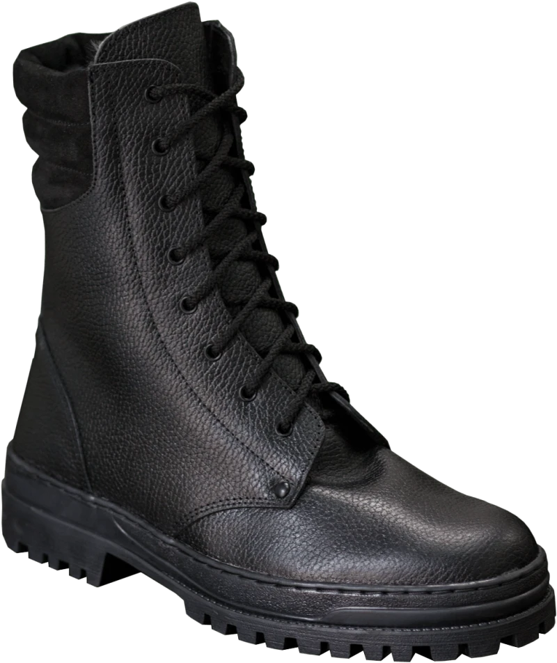 Ботинки СТРАЖНИК высокий берец нат. мех, бортопрошивные хромовые ТЭП (БМ ОМОН-2) Бот 155