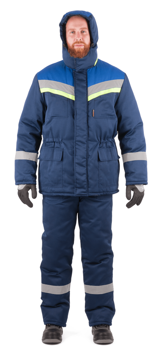 Костюм УРЕНГОЙ зимний, т/.синий-василек, 4 кл пояс Кос 913