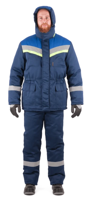 Костюм УРЕНГОЙ зимний, т/.синий-василек, 4 кл пояс Кос 913