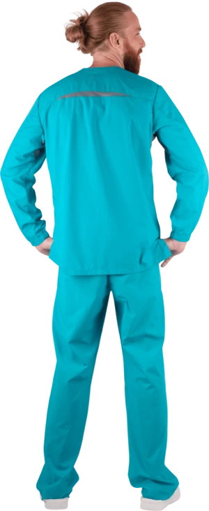 Костюм мужской МАЙ ХАССП от ОПЗ (блуза, брюки), бирюза Кос 081