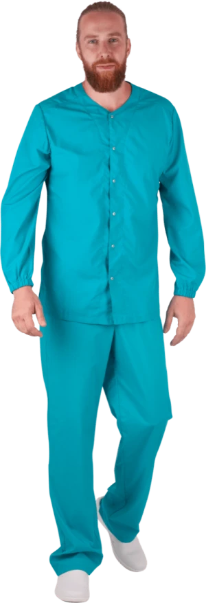 Костюм мужской МАЙ ХАССП от ОПЗ (блуза, брюки), бирюза Кос 081
