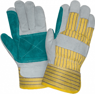 Перчатки ДОКЕР ЗИМА, (0210), спилок, х/б, искуственный мех, усиленный наладонник, жесткий манжет Пер 257