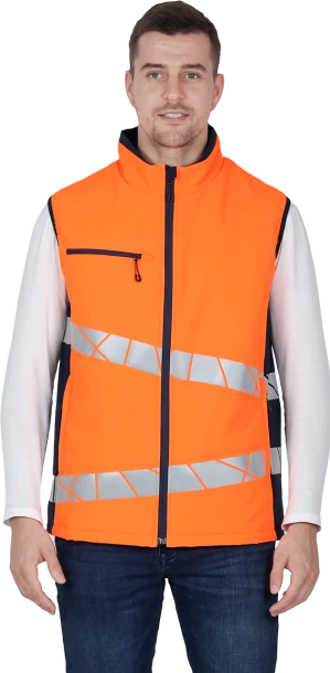 Жилет мужской утепленный ACTIVE, флуоресцентный оранжевый-синий