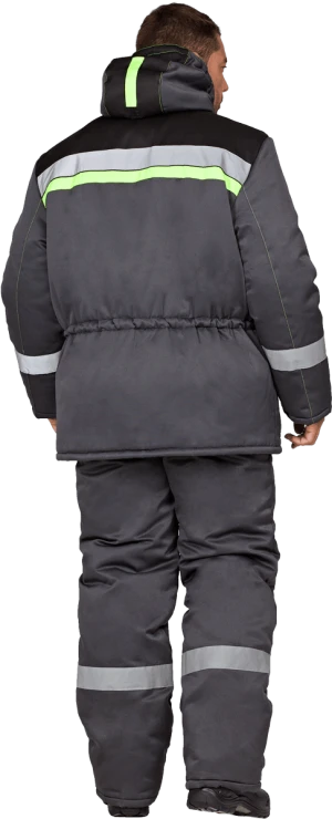 Костюм УРЕНГОЙ зимний, серый-черный, 4 кл пояс Кос 314