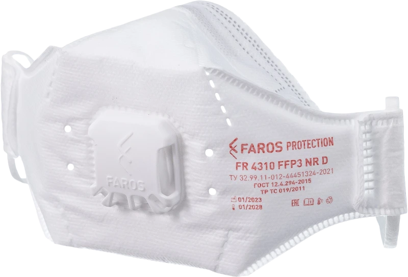 Полумаска фильтрующая FR 4310 (PREMIUM), FFP3 NR D, с клапаном Рес 196