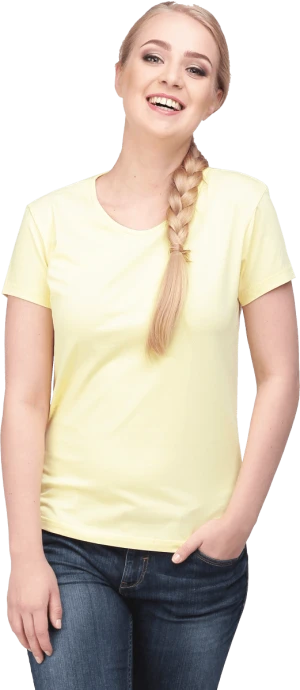 Футболка с лайкрой женская св-желтая Бел 552.05