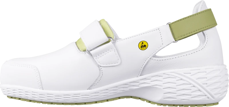 Полуботинки (тип туфли) SAMANTHA (САМАНТА), женские, кожаные ЭВА/резина (белый+зеленый/LGN) КРО 4353