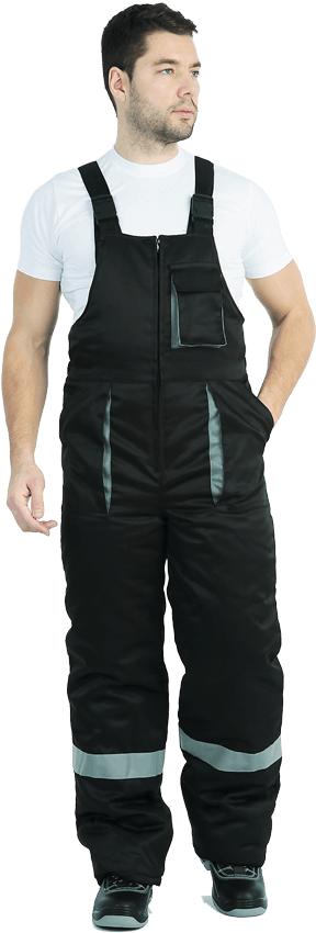 Костюм БАЙКАЛ зимний, серый-чёрный Кос 312