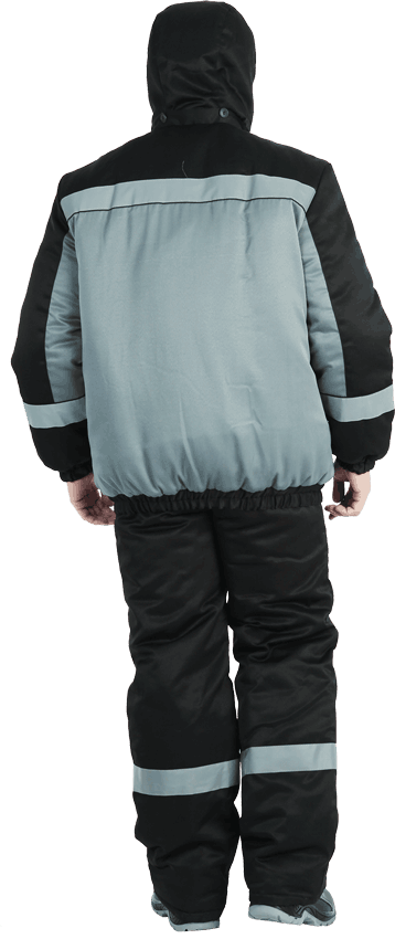 Костюм БАЙКАЛ зимний, серый-чёрный Кос 312