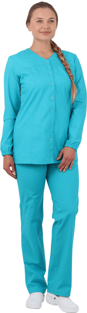 Костюм женский МАЙЯ ХАССП от ОПЗ (блуза, брюки), бирюза