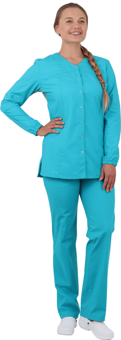 Костюм женский МАЙЯ ХАССП от ОПЗ (блуза, брюки), бирюза