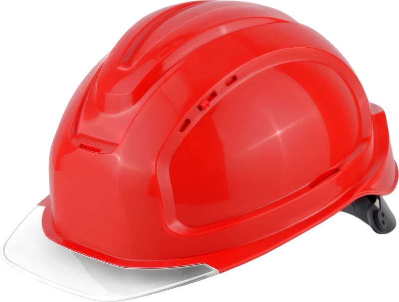 Каска СОМЗ-80 АБСОЛЮТ ПРЕСТИЖ RAPID (783716) красная, бесцветный козырек Кас 114.783716
