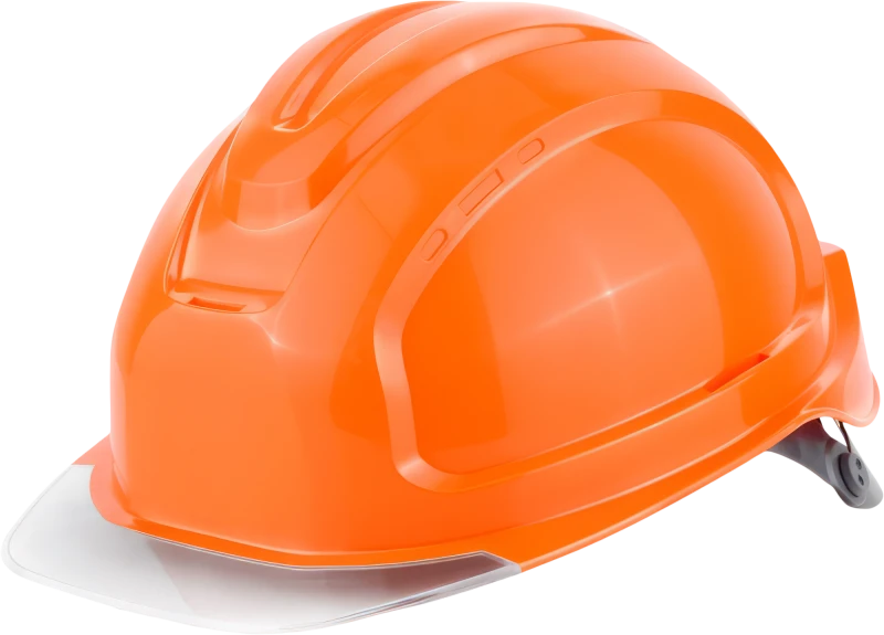 Каска СОМЗ-80 АБСОЛЮТ ПРЕСТИЖ RAPID (783714) оранжевая, бесцветный козырек Кас 114.783714