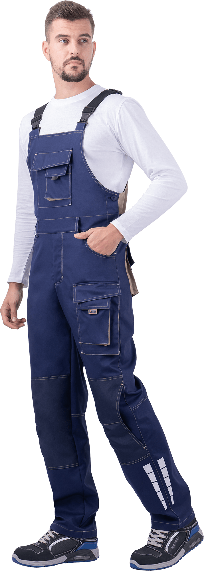 Полукомбинезон ДИДЖИТАЛ НЬЮ летний, т/синий-бежевый Ком 665