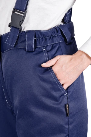 Костюм женский КМ-10 ЛЮКС от пониженных температур воздуха и ветра, механических воздействий и ОПЗ (куртка, брюки), синий/василек