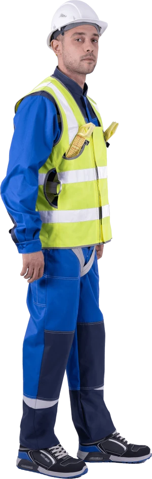 Жилет-накидка сигнальный для страховочной привязи, от механических воздействий и ОПЗ, флуоресцентный жёлтый Жил 522