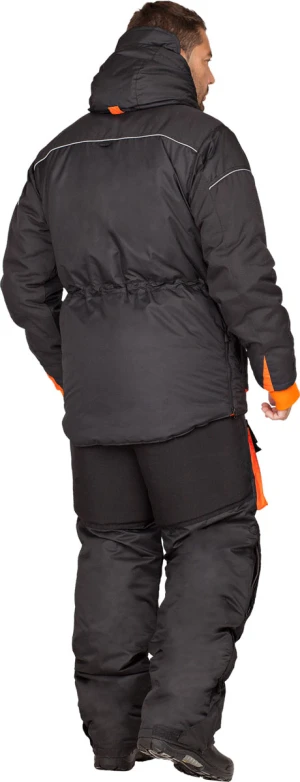 Костюм ЧЕМАЛ утеплённый, черный-оранжевый Кос 475
